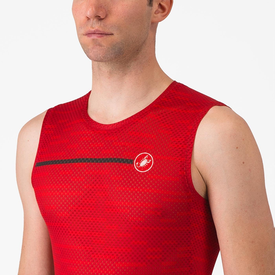 Dark Red Castelli INSIDER SLEEVELESS Men Jersey | GHE327850