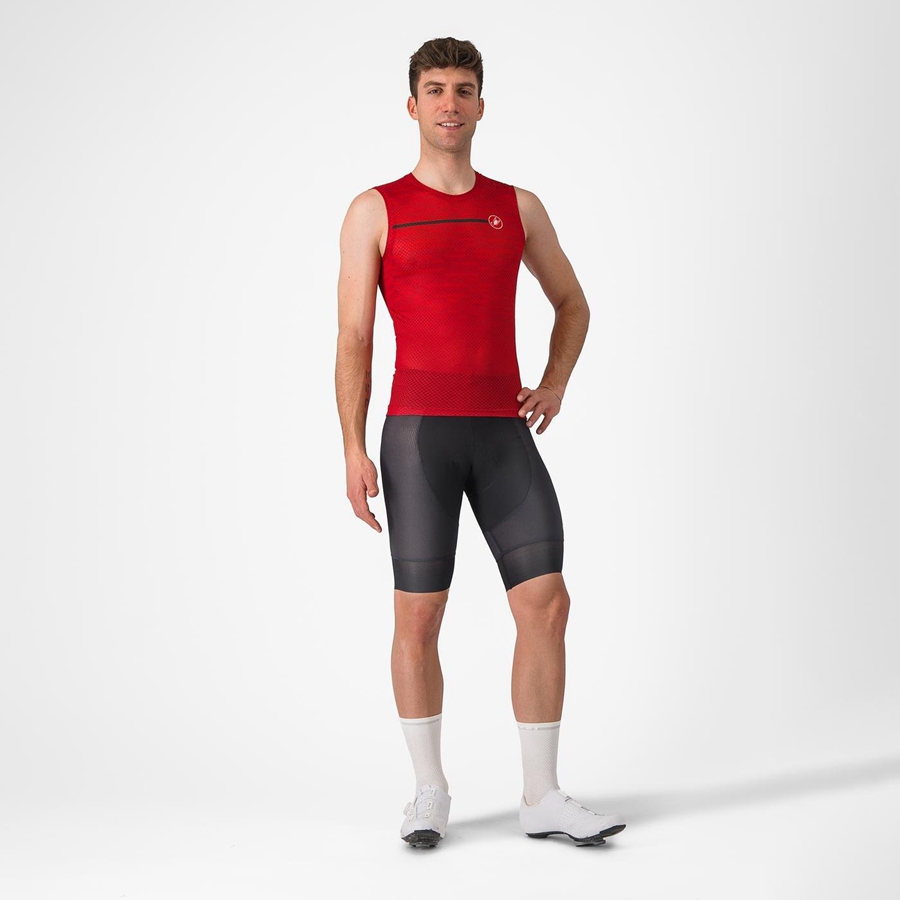 Dark Red Castelli INSIDER SLEEVELESS Men Jersey | GHE327850