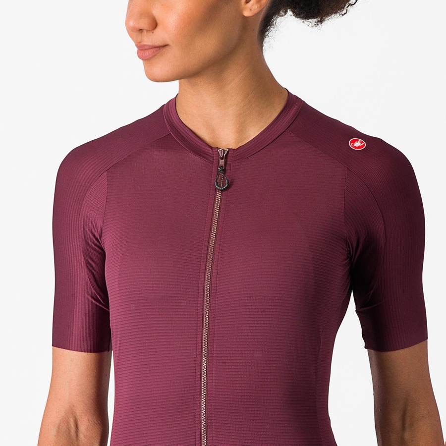 Deep Burgundy / Deep Burgundy Castelli ESPRESSO W Women Jersey | APG936017