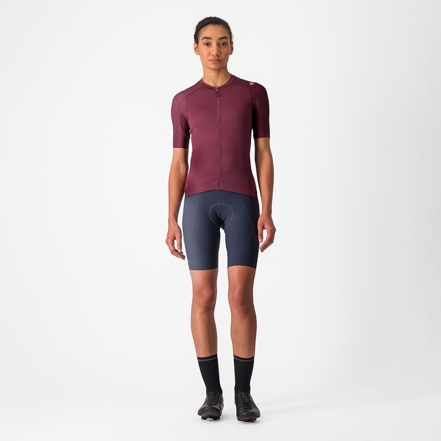 Deep Burgundy / Deep Burgundy Castelli ESPRESSO W Women Jersey | APG936017