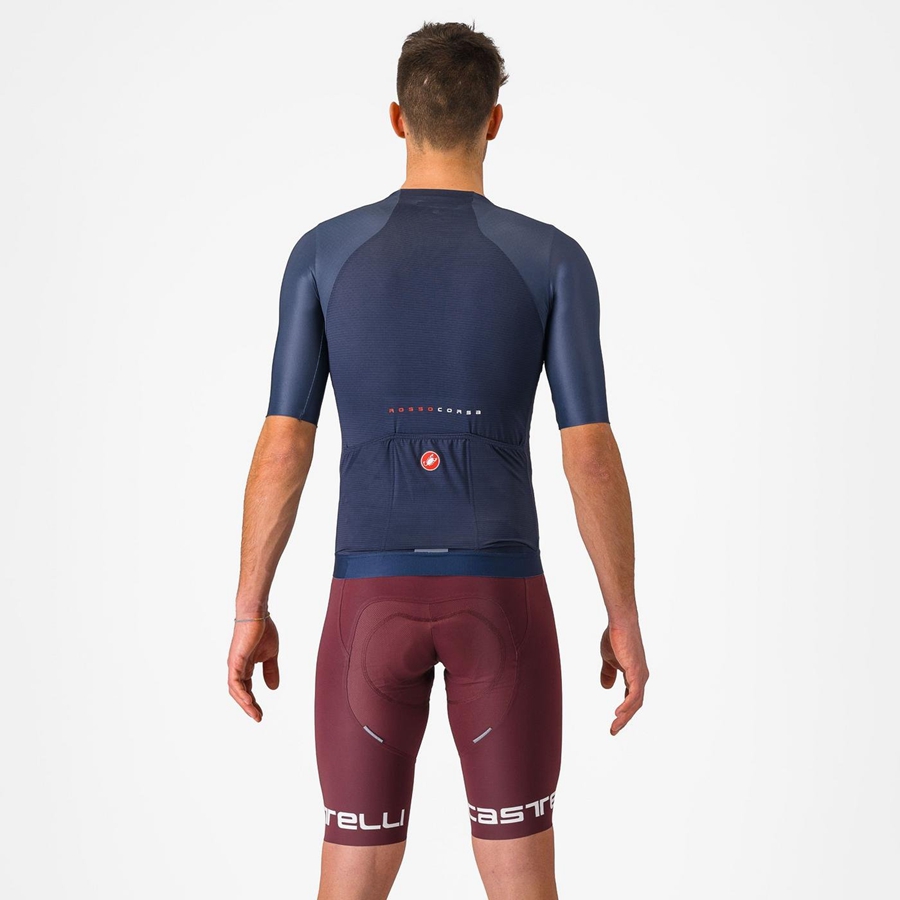 Deep Burgundy / White Castelli FREE AERO RC CLASSIC Men Bib Shorts | NZR046328