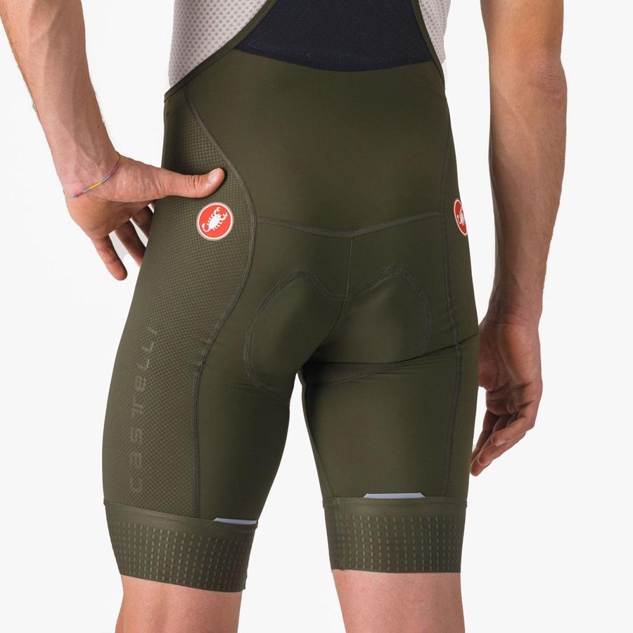 Deep Green Castelli COMPETIZIONE Men Bib Shorts | MHK758069