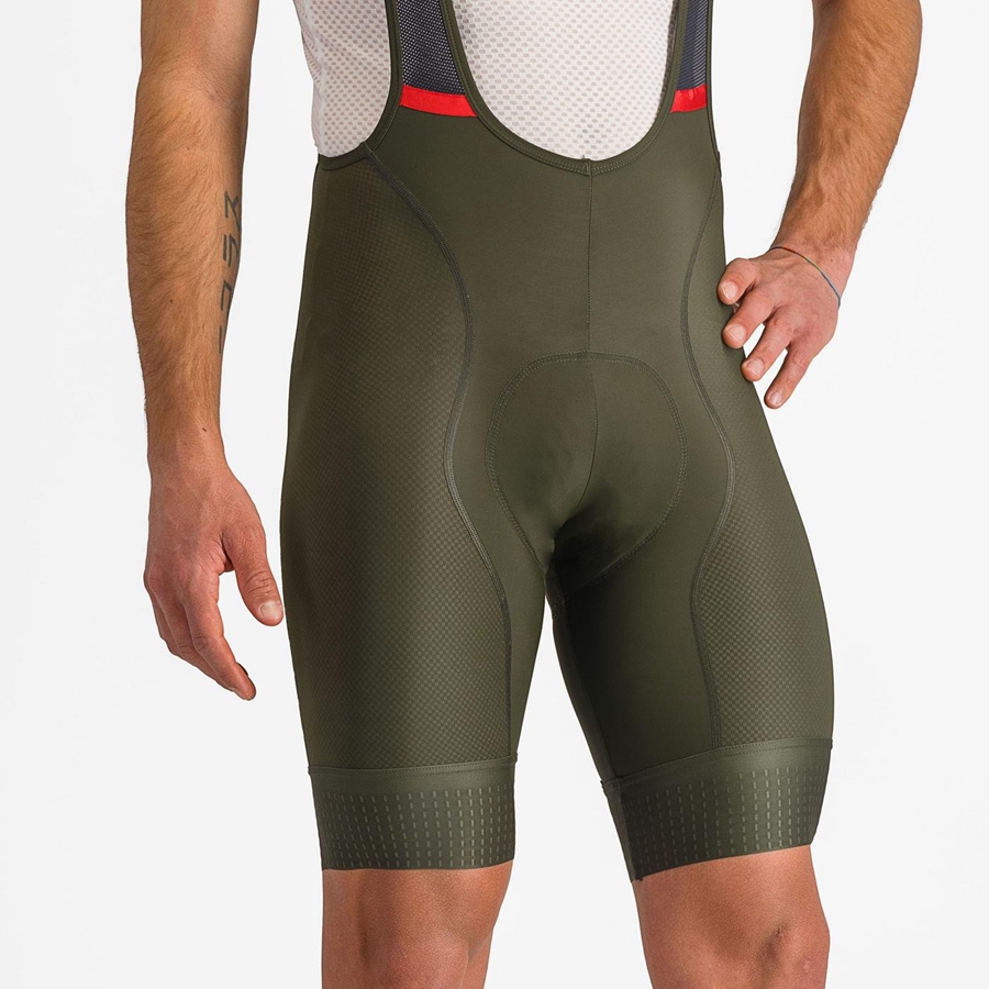 Deep Green Castelli COMPETIZIONE Men Bib Shorts | MHK758069