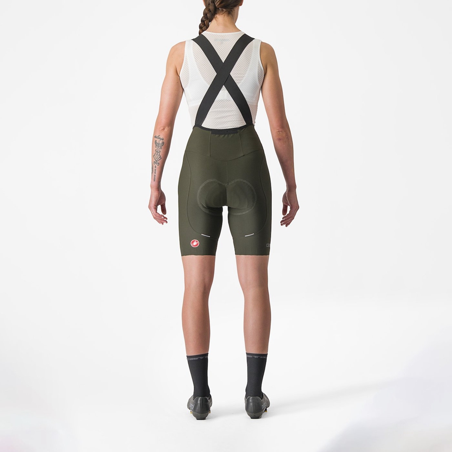 Deep Green Castelli ESPRESSO W DT Women Bib Shorts | GRZ495017