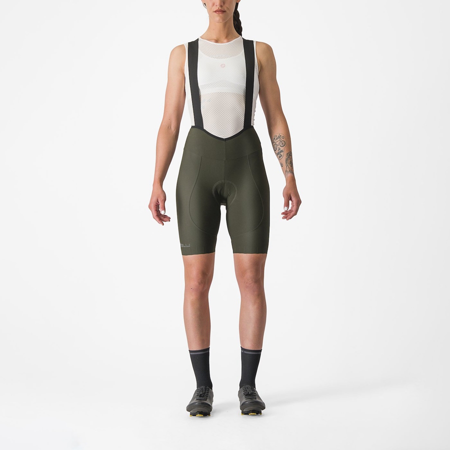 Deep Green Castelli ESPRESSO W DT Women Bib Shorts | GRZ495017