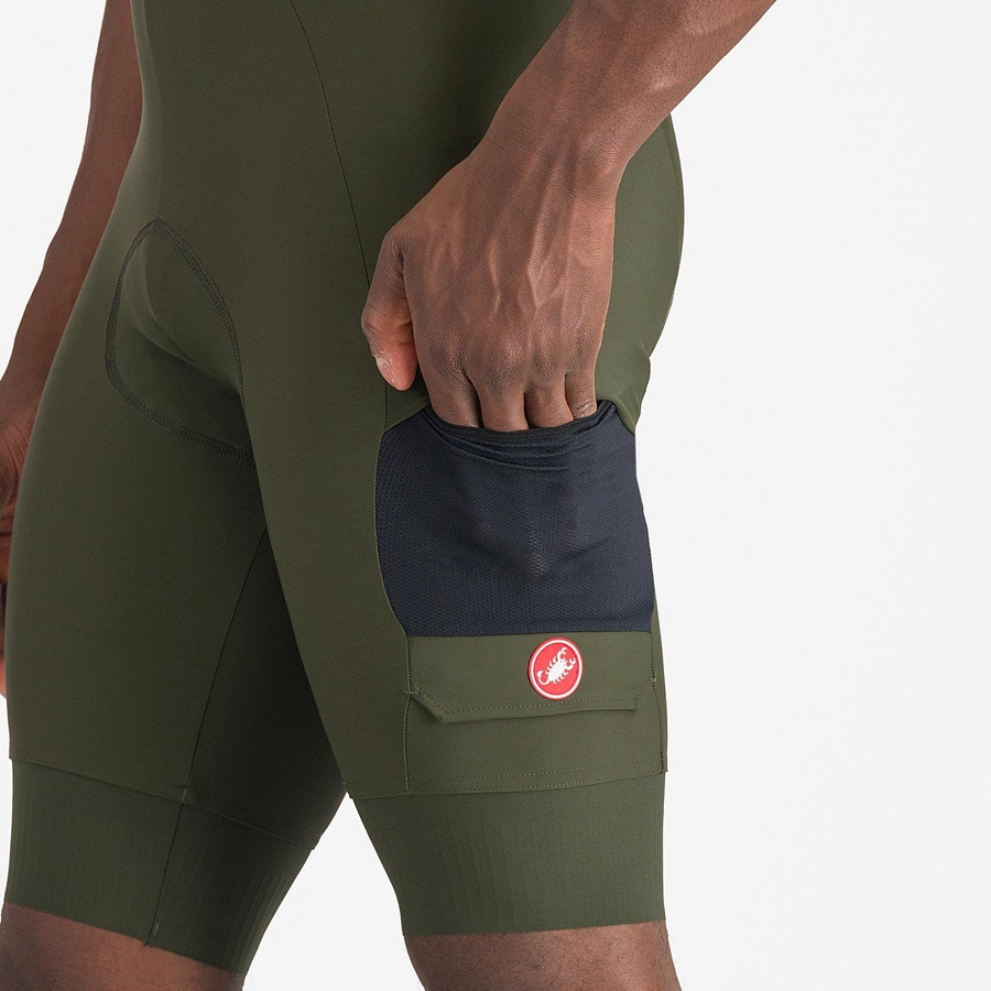 Deep Green Castelli UNLIMITED CARGO Men Bib Shorts | WSY419027