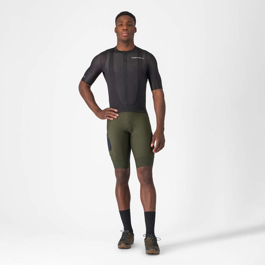 Deep Green Castelli UNLIMITED CARGO Men Bib Shorts | WSY419027