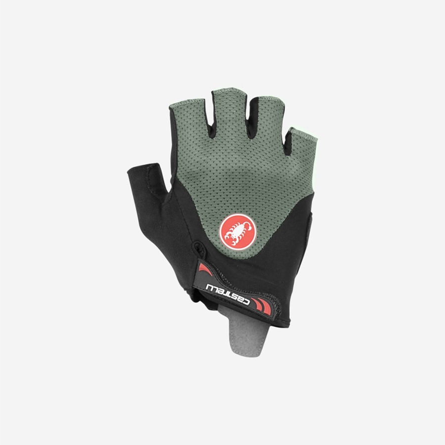 Green Castelli ARENBERG GEL 2 Men Gloves | QNP483679