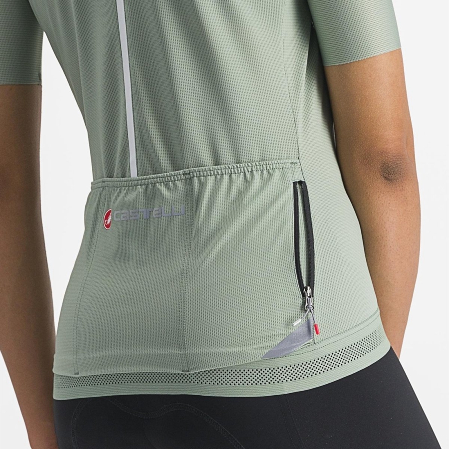 Green Castelli ENDURANCE W Women Jersey | PXT840917