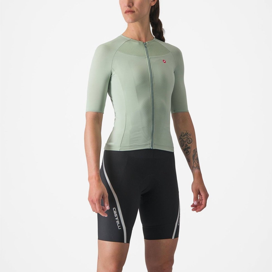 Green / Blue Castelli VELOCISSIMA 2 Women Jersey | ZRA049371