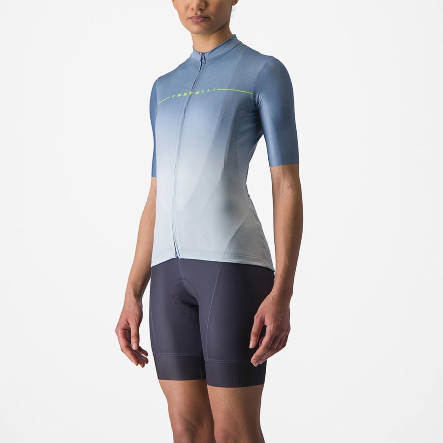 Grey Blue / Blue Castelli SALITA Women Jersey | FQI319567