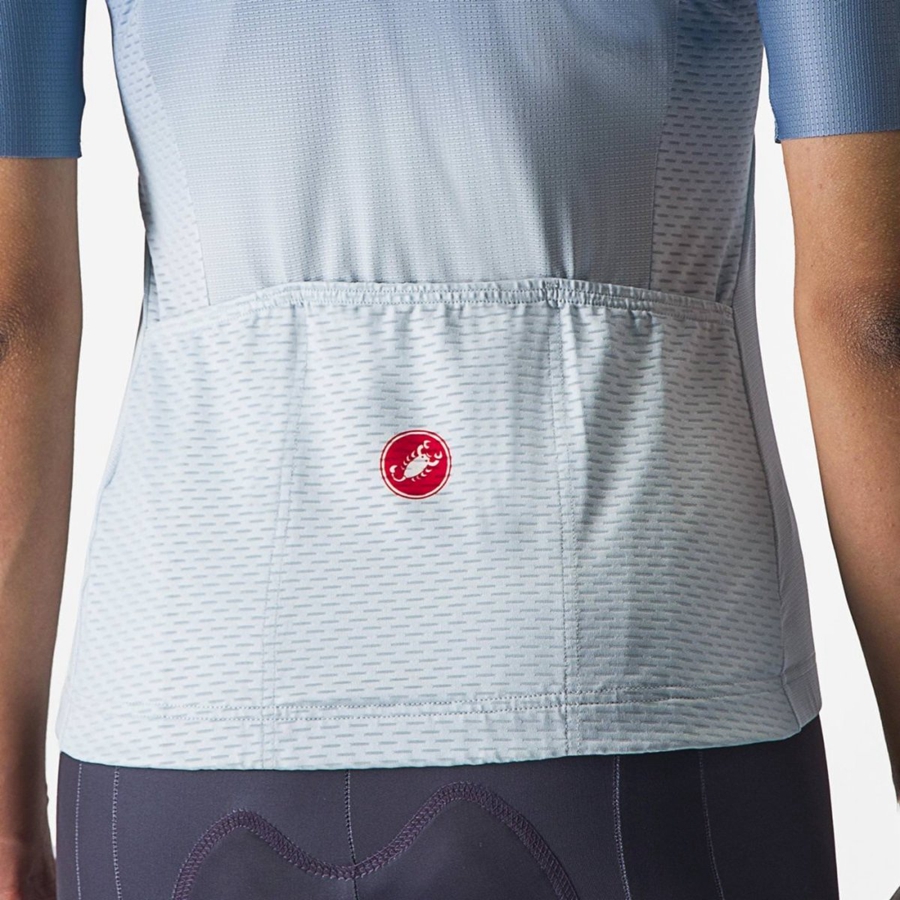 Grey Blue / Blue Castelli SALITA Women Jersey | FQI319567