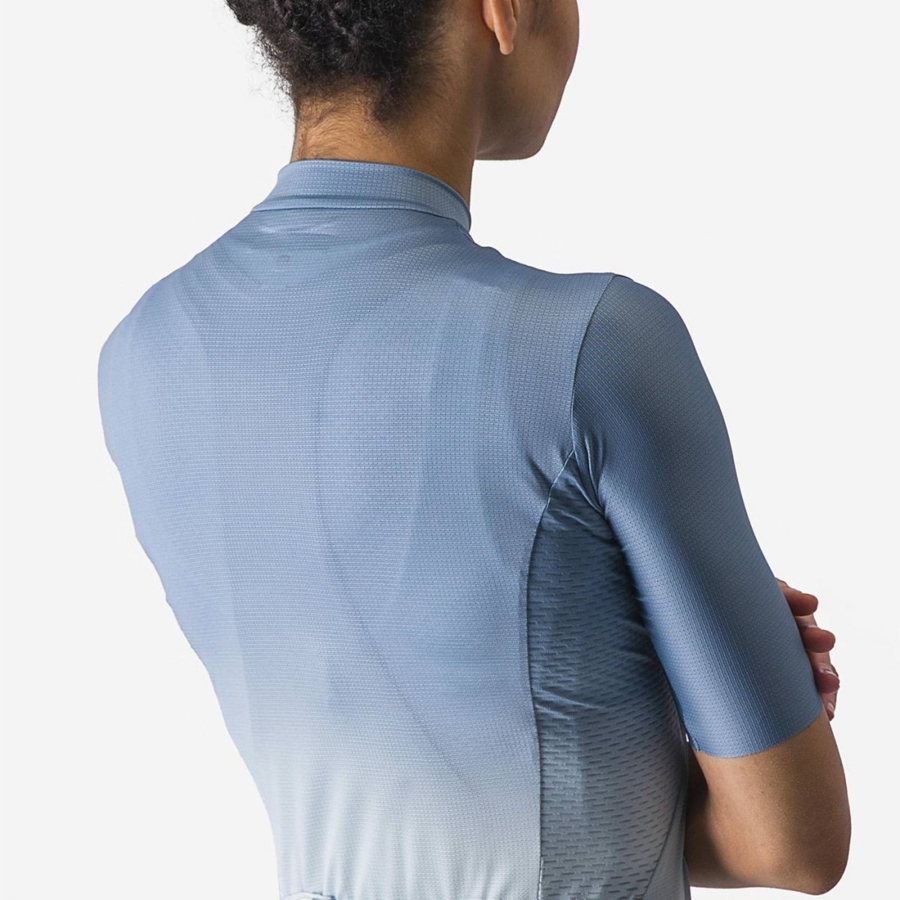 Grey Blue / Blue Castelli SALITA Women Jersey | FQI319567