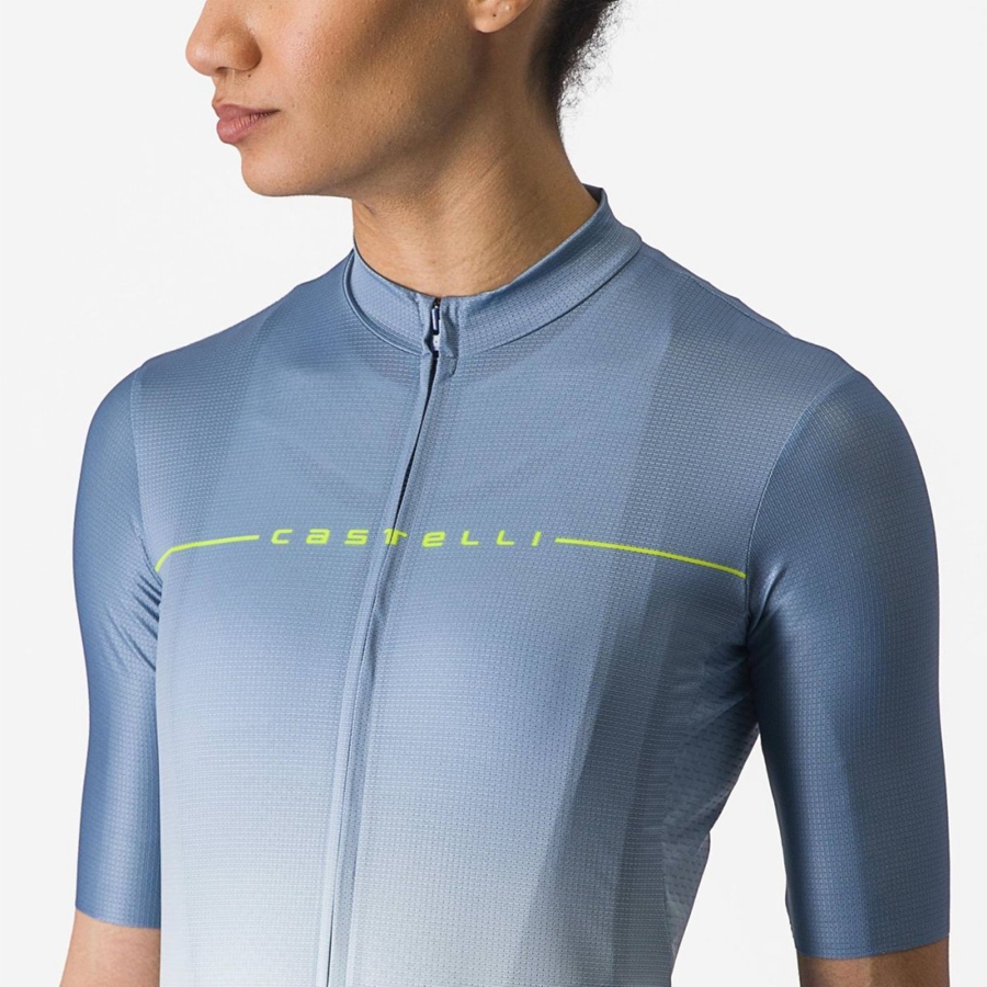 Grey Blue / Blue Castelli SALITA Women Jersey | FQI319567