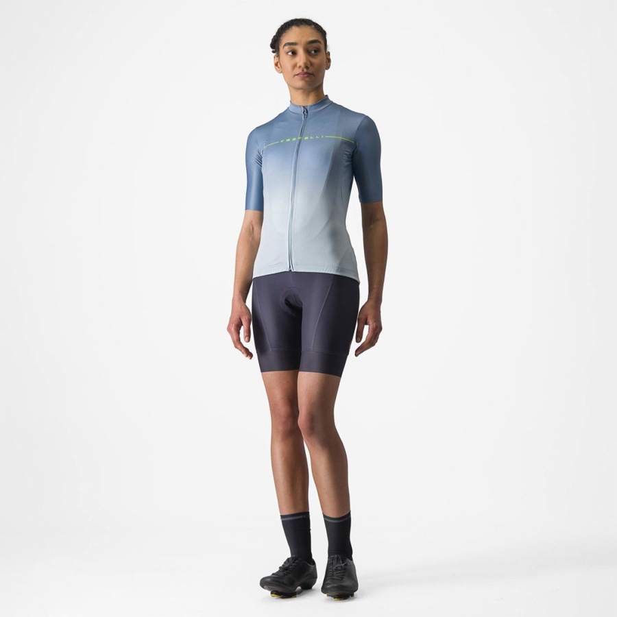 Grey Blue / Blue Castelli SALITA Women Jersey | FQI319567