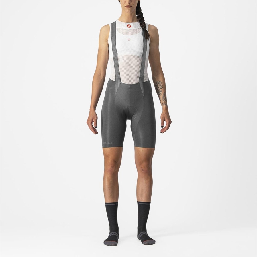 Grey Castelli FREE AERO RC W Women Bib Shorts | ZCT382741