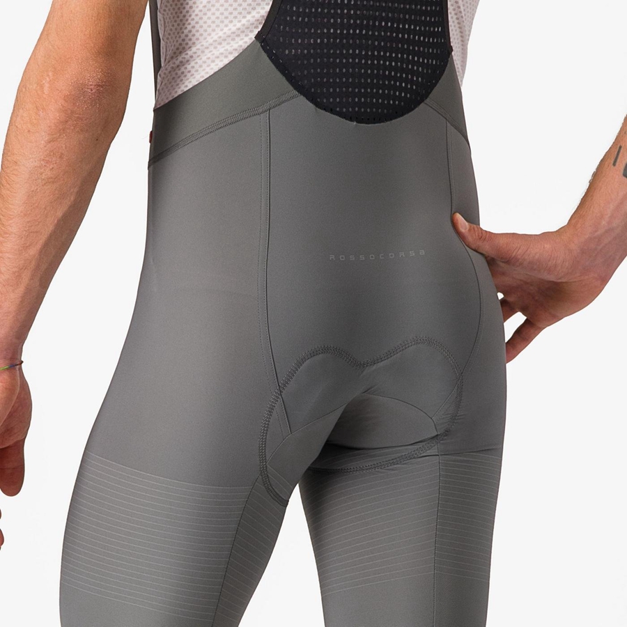 Grey Castelli PREMIO Men Bib Shorts | XAT738516