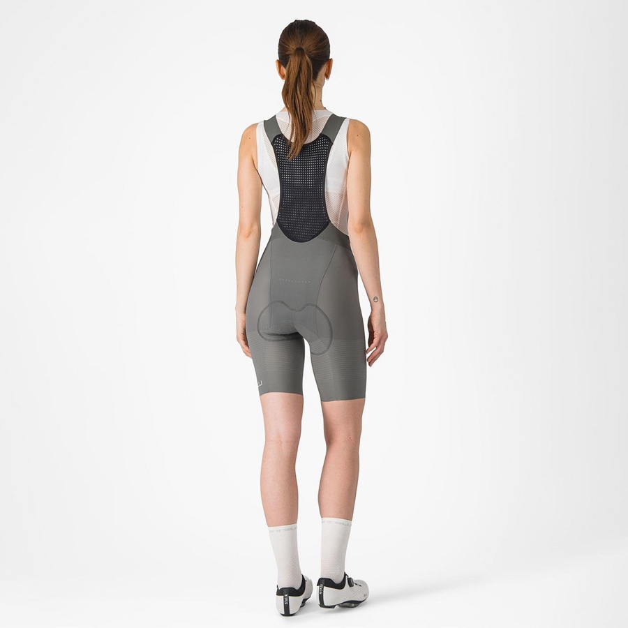 Grey Castelli PREMIO W Women Bib Shorts | RCN839761