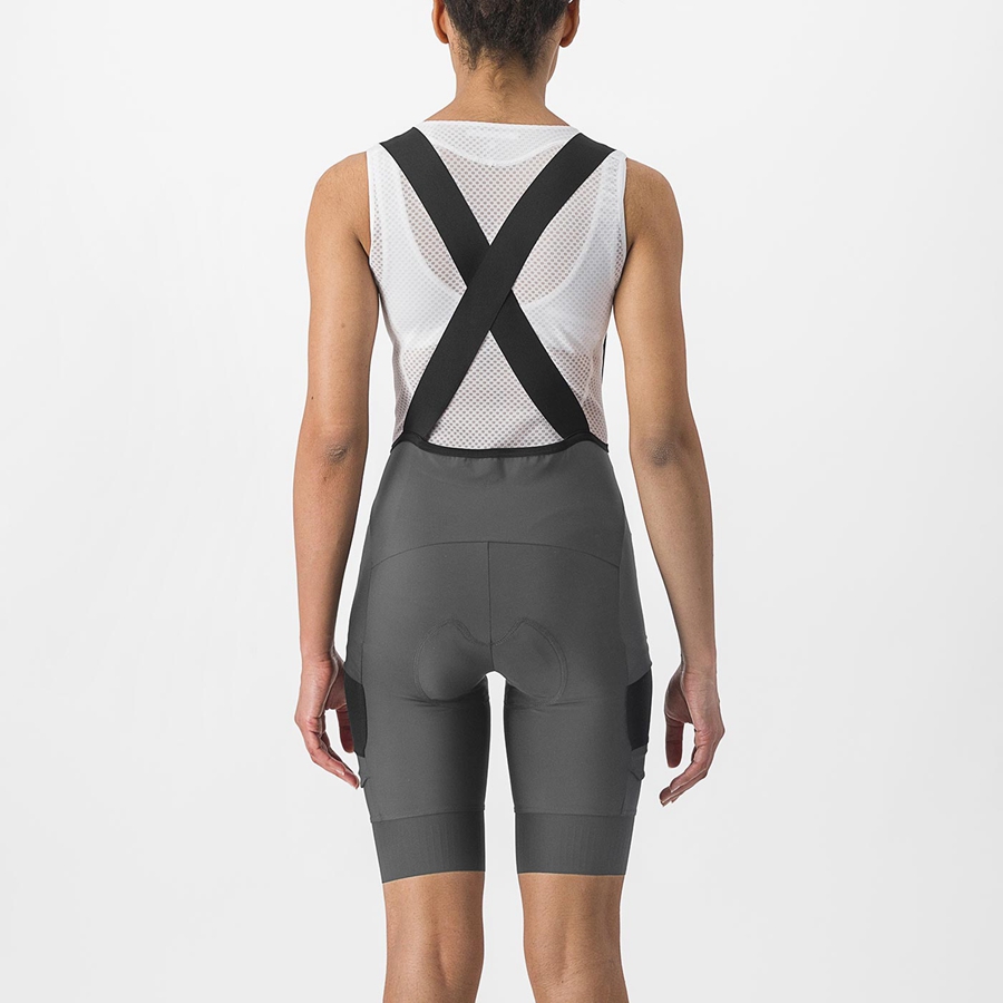 Grey Castelli UNLIMITED CARGO W Women Bib Shorts | KND685723