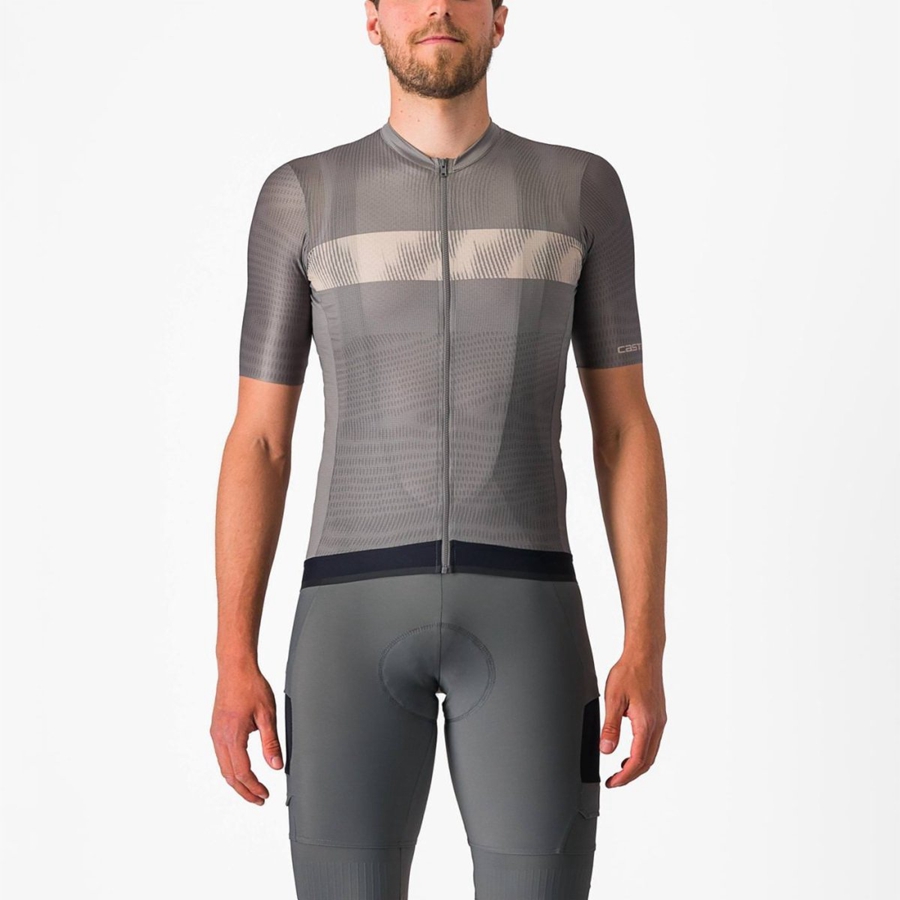 Grey Castelli UNLIMITED ENDURANCE Men Jersey | WDI593760