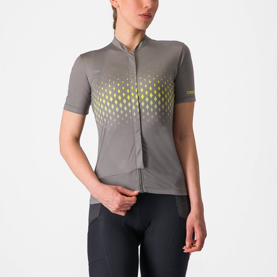 Grey Castelli UNLIMITED SENTIERO 3 Women Jersey | FRI460813