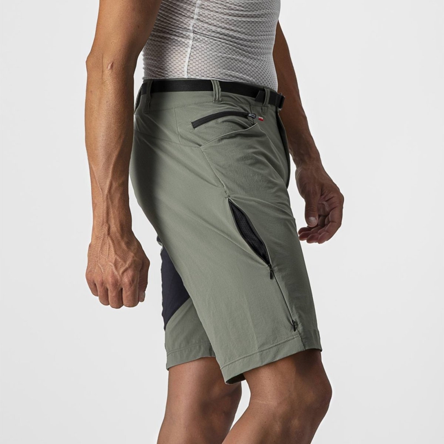 Grey Castelli UNLIMITED TRAILGY Men Shorts | DPH802459