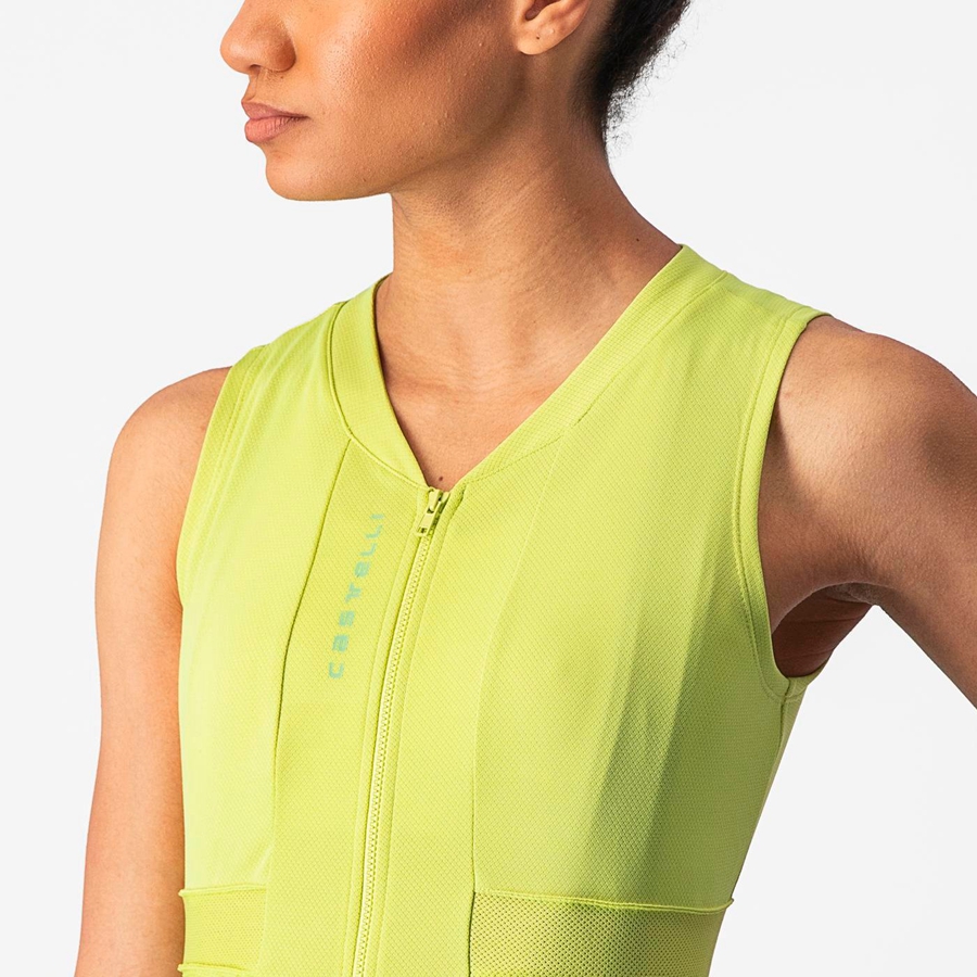 Light Green Castelli ANIMA 4 SLEEVELESS Women Jersey | UAQ813569