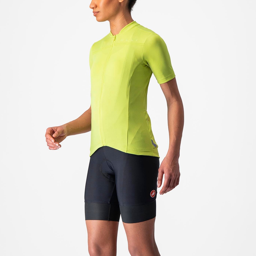 Light Green Castelli ANIMA 4 Women Jersey | HOB213960