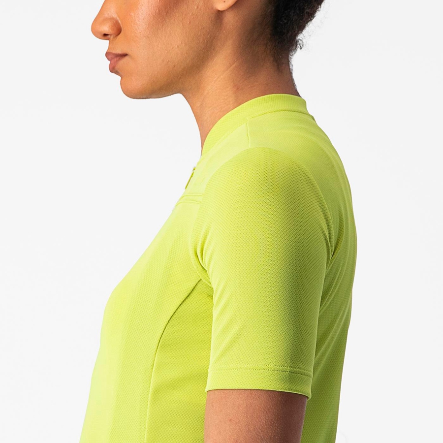 Light Green Castelli ANIMA 4 Women Jersey | HOB213960