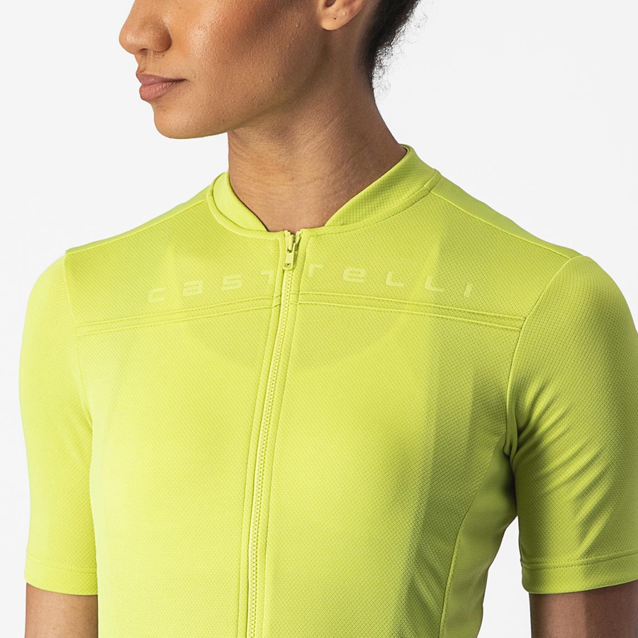 Light Green Castelli ANIMA 4 Women Jersey | HOB213960