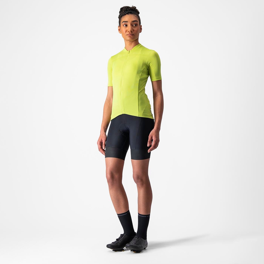 Light Green Castelli ANIMA 4 Women Jersey | HOB213960