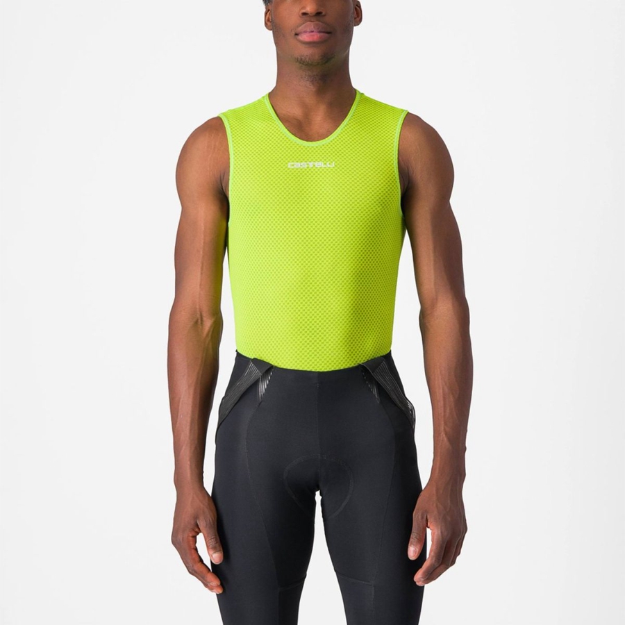 Light Green Castelli PRO MESH 2.0 SLEEVELESS Men Base Layer | JVX179236