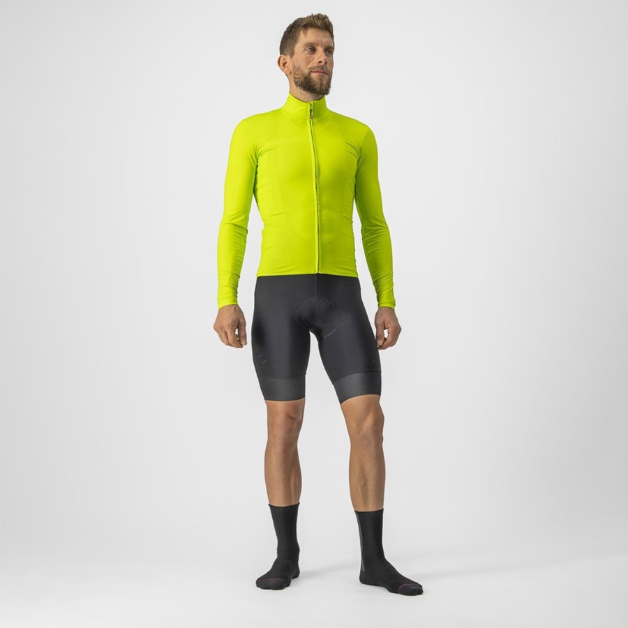 Light Green Castelli PRO THERMAL MID LS Men Jersey | PUQ159078