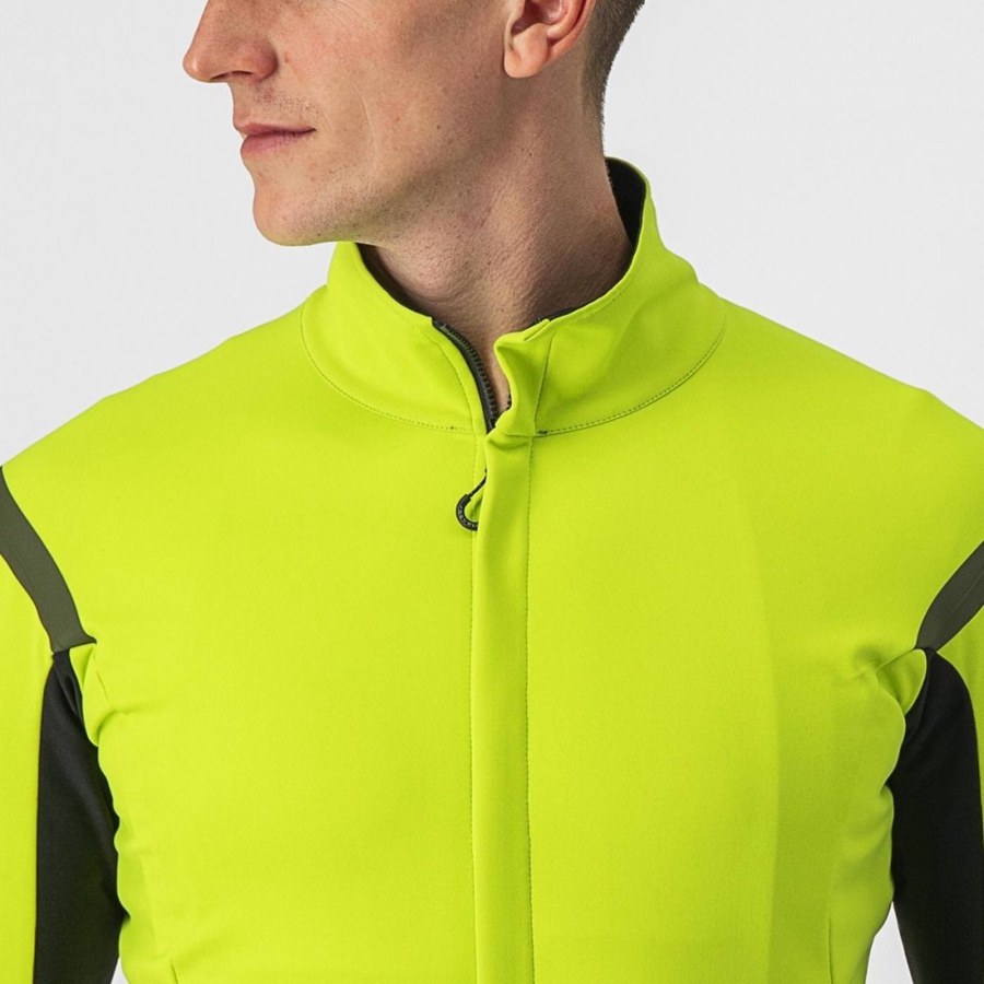 Light Green / Dark Grey Castelli GABBA RoS 2 Men Jackets | QCU195348