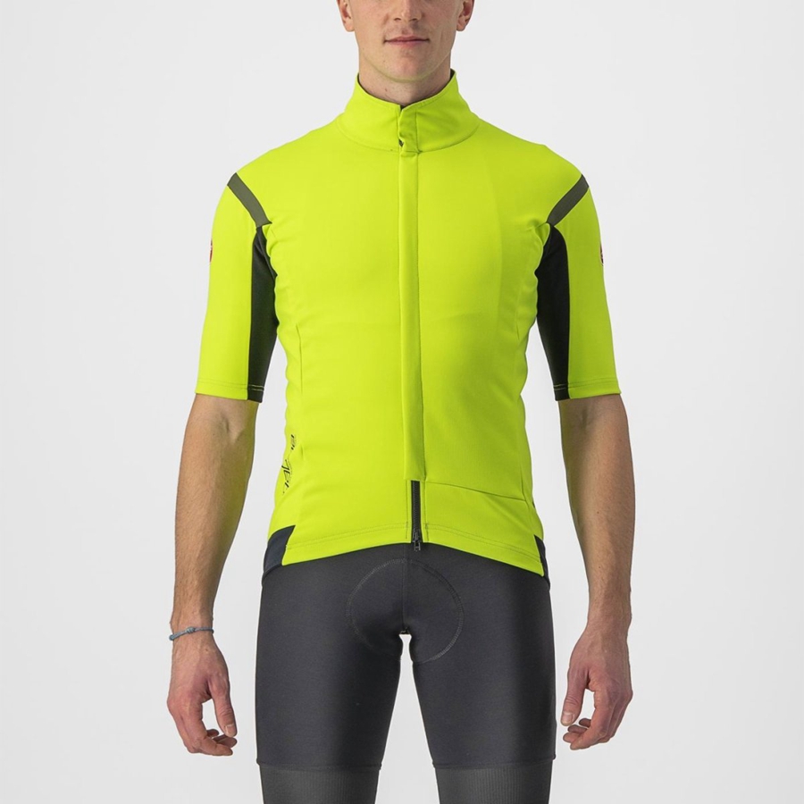 Light Green / Dark Grey Castelli GABBA RoS 2 Men Jackets | QCU195348