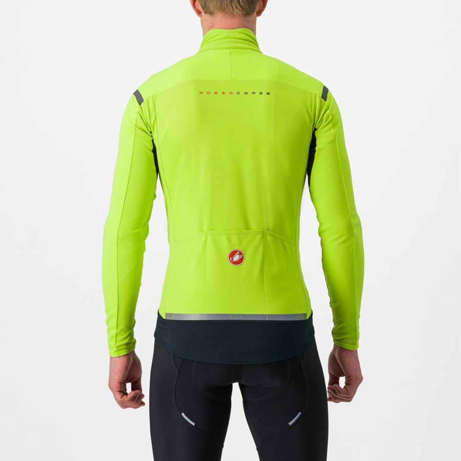 Light Green / Dark Grey Castelli PERFETTO RoS 2 Men Jackets | QXT357142