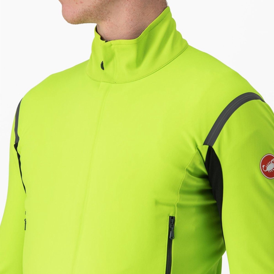 Light Green / Dark Grey Castelli PERFETTO RoS 2 Men Jackets | QXT357142