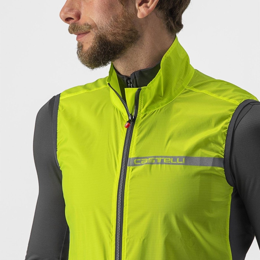 Light Green / Dark Grey Castelli SQUADRA STRETCH Men Vest | JIC609453