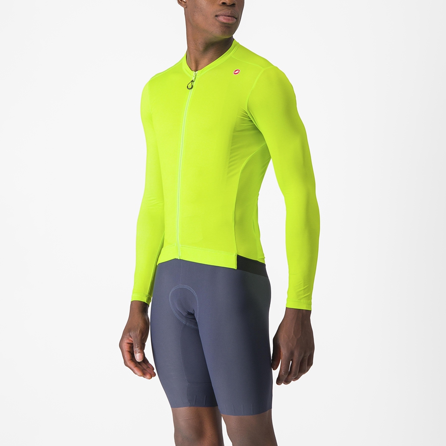 Light Green / Deep Green Castelli ESPRESSO LS Men Jersey | TWD067324