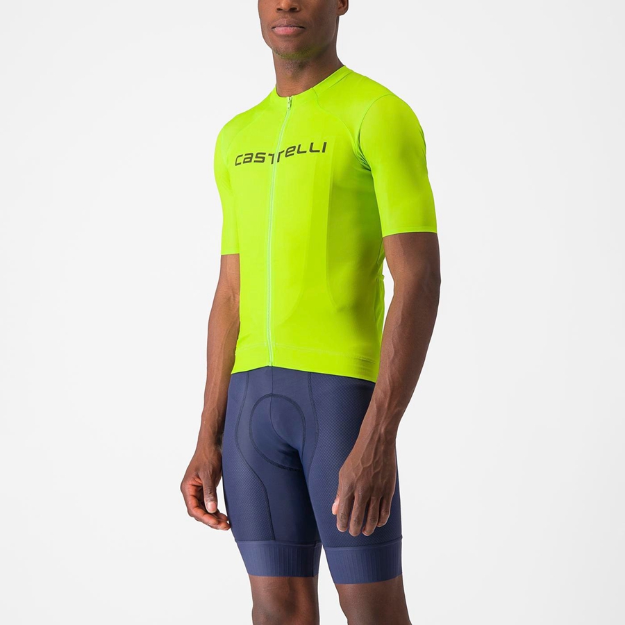 Light Green / Deep Green Castelli PROLOGO LITE Men Jersey | VHN206735