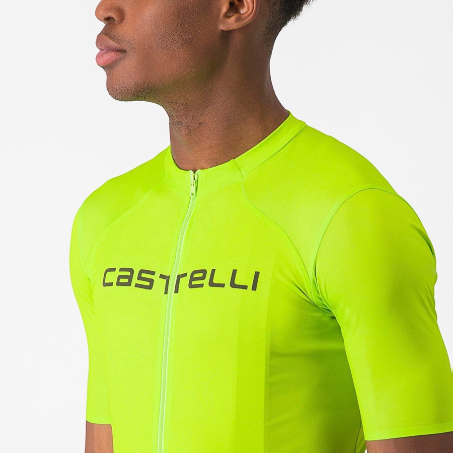 Light Green / Deep Green Castelli PROLOGO LITE Men Jersey | VHN206735