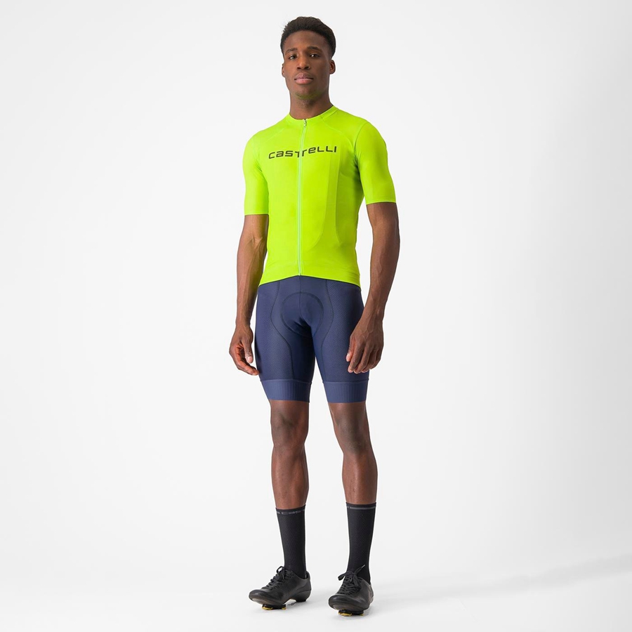 Light Green / Deep Green Castelli PROLOGO LITE Men Jersey | VHN206735