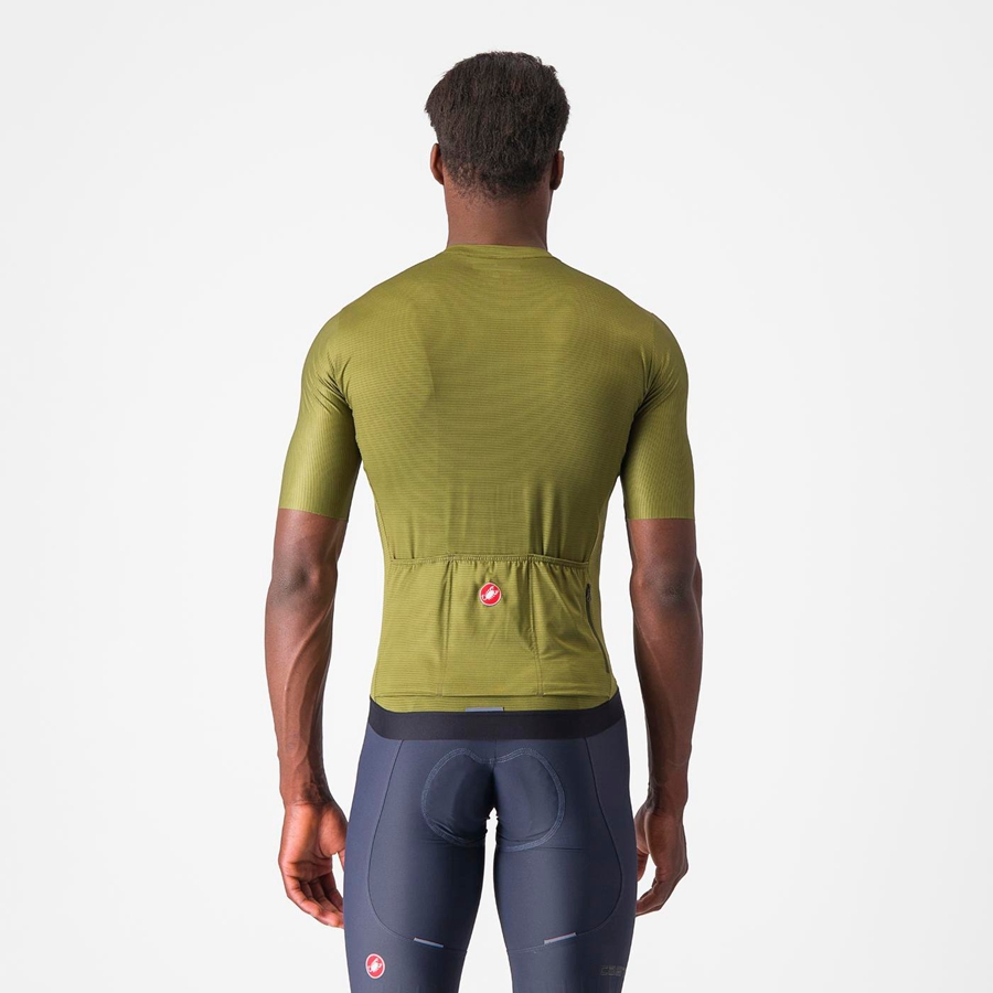 Olive / Light Green Castelli ESPRESSO Men Jersey | WPK627049