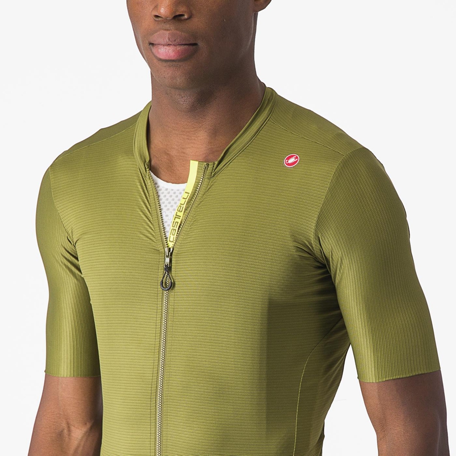 Olive / Light Green Castelli ESPRESSO Men Jersey | WPK627049