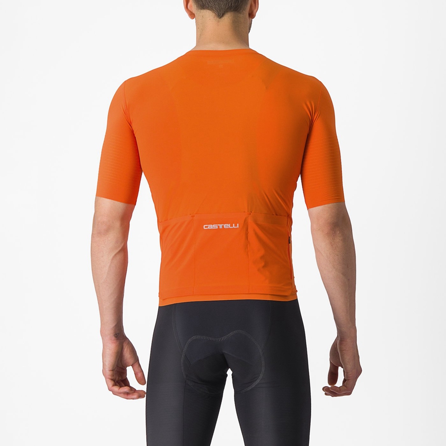 Orange Red Castelli PREMIO Men Jersey | UWO092163