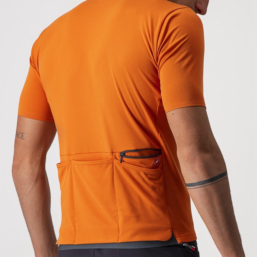 Orange Red Castelli UNLIMITED ALLROAD Men Jersey | SFT765219