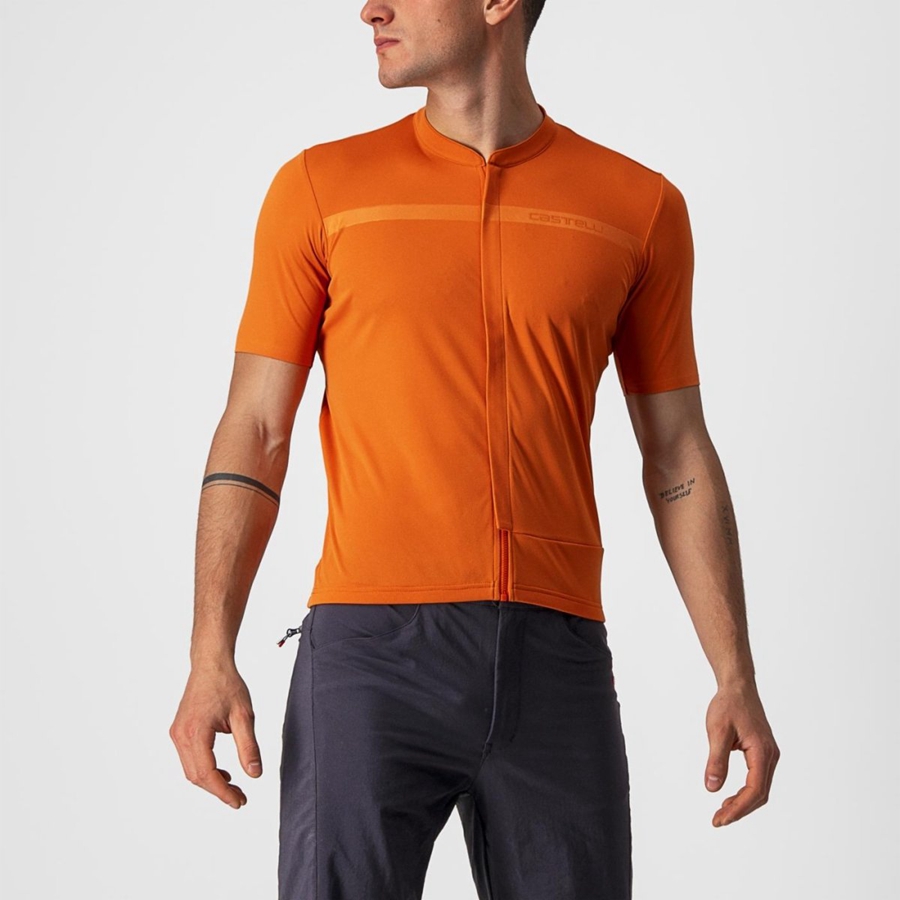 Orange Red Castelli UNLIMITED ALLROAD Men Jersey | SFT765219