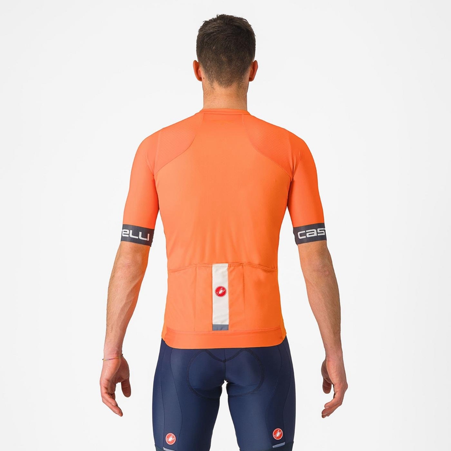 Orange / Dark Grey Castelli ENTRATA VI Men Jersey | OZU031742