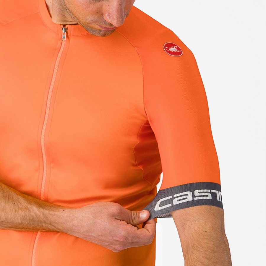 Orange / Dark Grey Castelli ENTRATA VI Men Jersey | OZU031742