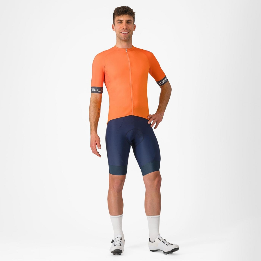 Orange / Dark Grey Castelli ENTRATA VI Men Jersey | OZU031742